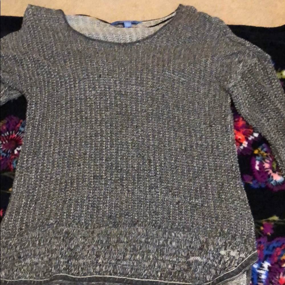 Vera wang Petite large black tunic sweater